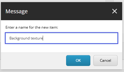 Sitecore prompt asking for a name for a new item, with 
