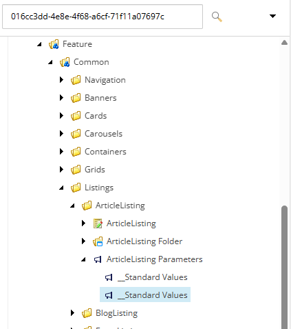 Sitecore content tree showing duplicate __Standard Values 
