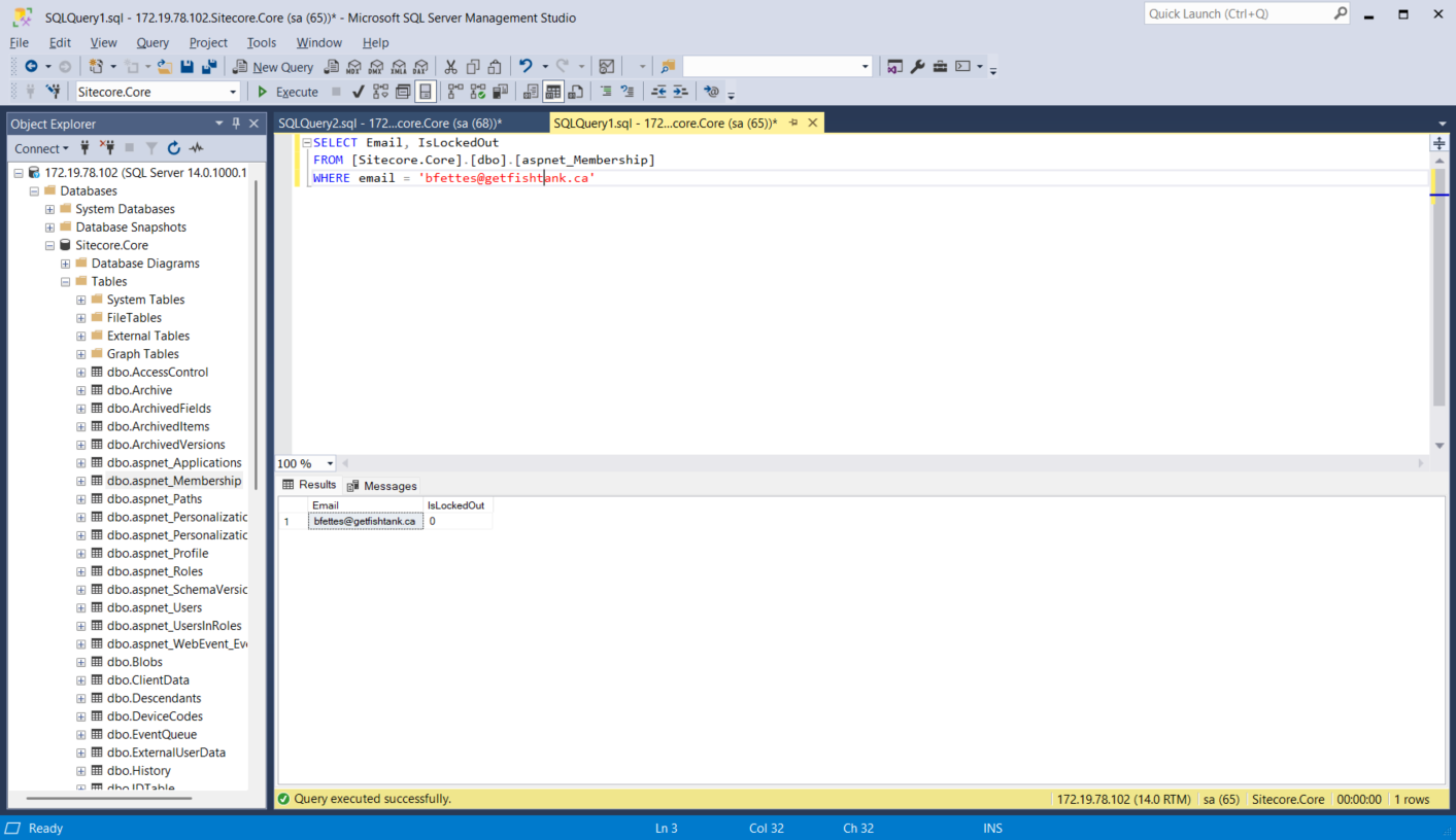 SQL query in SSMS 