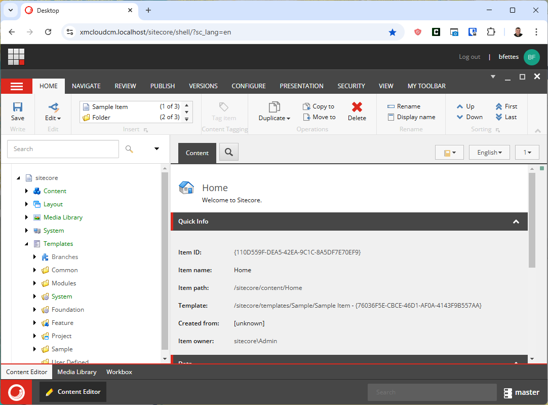 Sitecore XM Cloud Content Editor