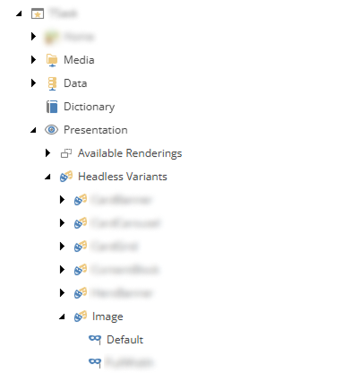 Sitecore content tree displaying the 