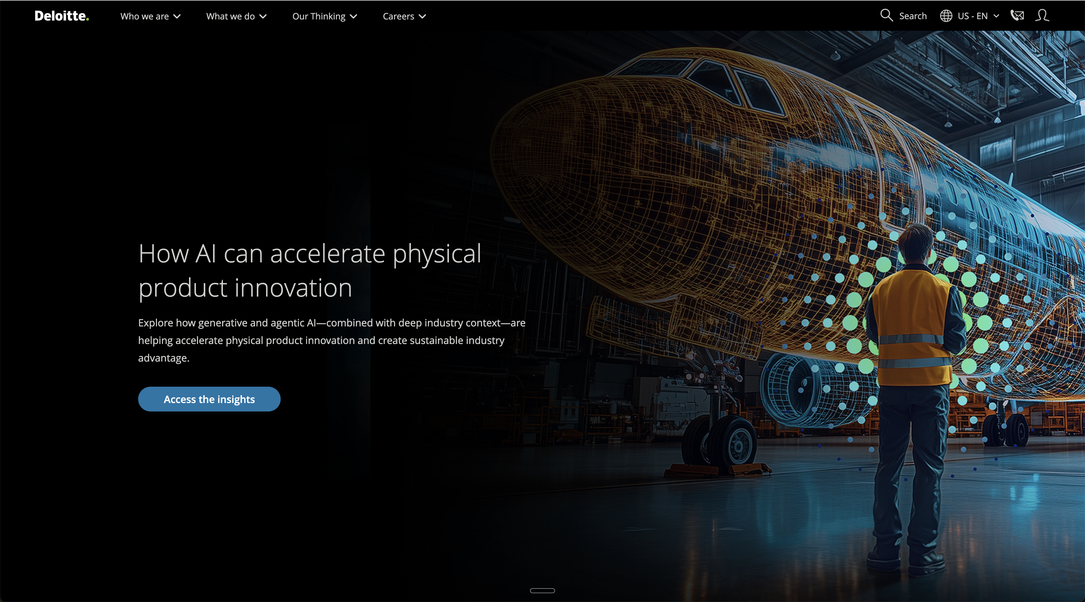 Deloitte homepage screenshot March 2026
