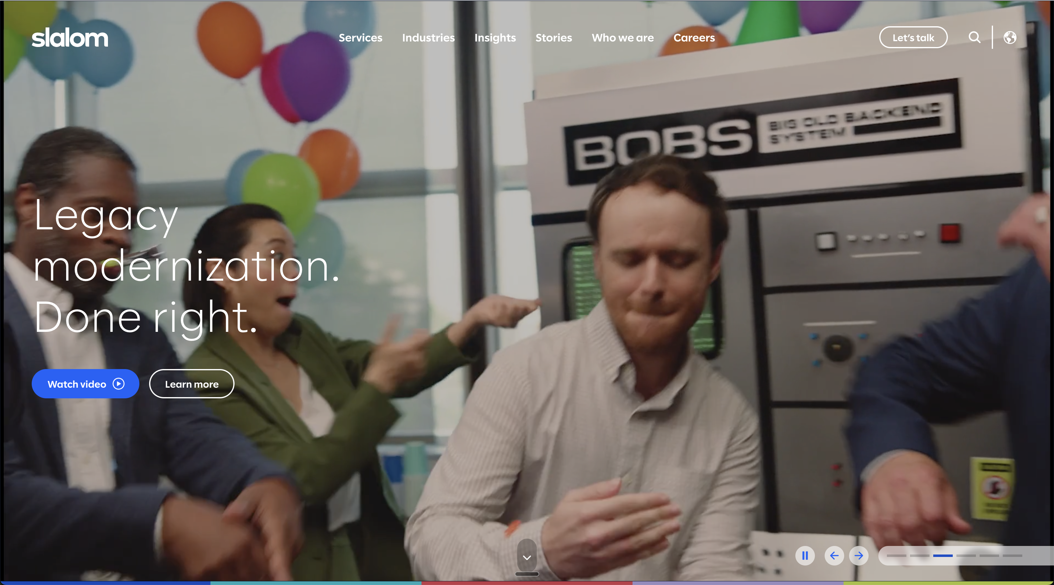 Slalom homepage screenshot March 2026